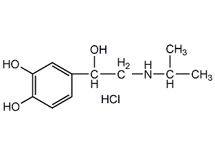 Isoproterenol hydrochloride structural formula