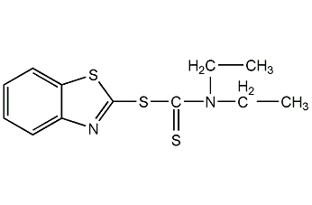 Diethyldithiocarbamic acid-2-benzothiazole ester